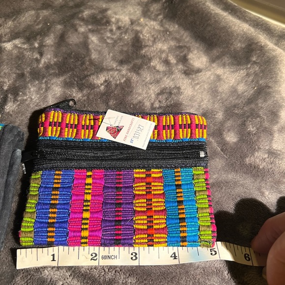 Laced tote, Mayan Fine Handcrafts - scarf wallet, coin purse bundle - Picture 9 of 12